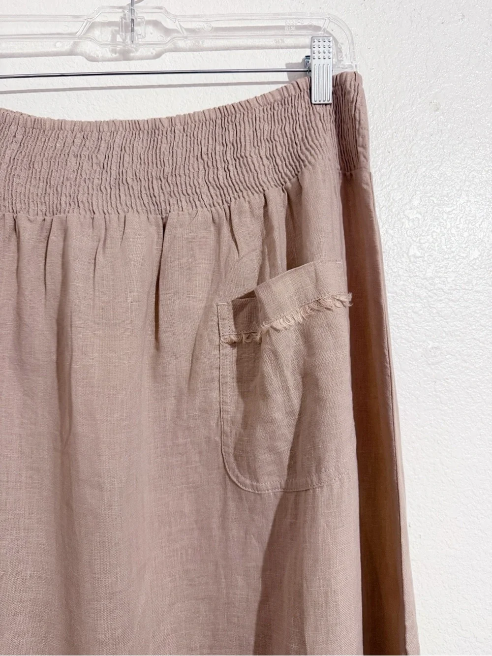NWT Nomad The Label Aurora French Linen Maxi Skirt in Tea Rose